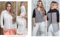 BLUSA ELABORADA EN CHIFON RAYAS NEGRO/BLANCO